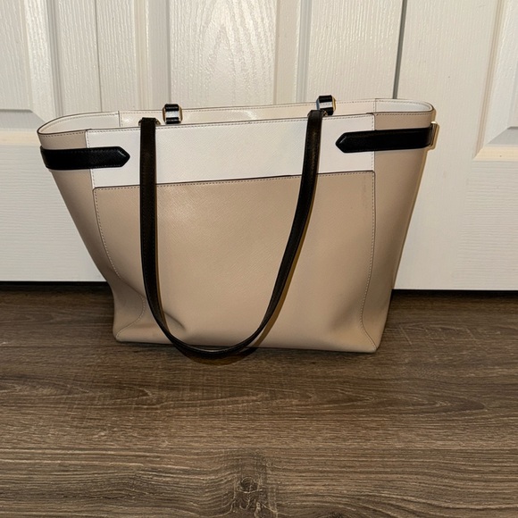 Kate Spade Cream and Black Structured Tote - Picture 2 of 16